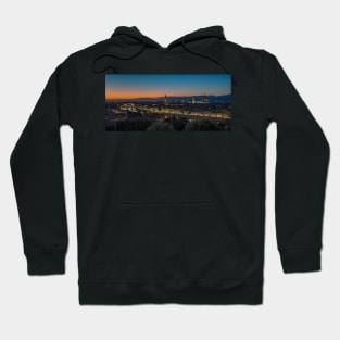 Florence City Panorama at Night Hoodie